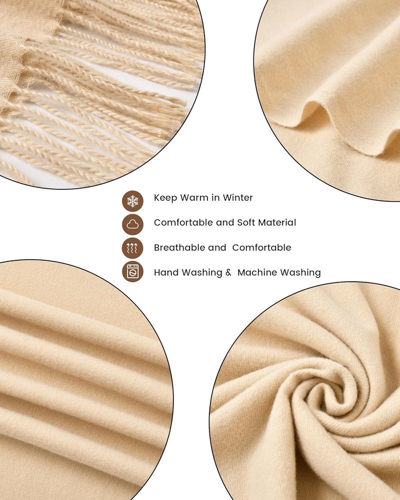 Premillow Scarfs for Women, Winter Scarf, Classic Pashmina Shawls and Wraps, Cashmere Feel Scarfs for Women, Long Scarves - Image 4